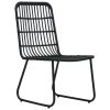 Patio Chairs 2 pcs Poly Rattan Black