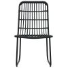 Patio Chairs 2 pcs Poly Rattan Black