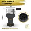 Hookah Bowl Set Premium Stone Black Bowl Shisha Bowl with Cover Heat Holder