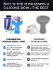 Blue Hookah Bowl Set Silicone Premium Shisha Bowl Phunnel Hookah Bowl with Hookah Tongs and Heat Management Charcoal Holder with Cover Huli