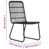 Patio Chairs 2 pcs Poly Rattan Black