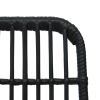 Patio Chairs 2 pcs Poly Rattan Black