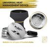Hookah Bowl Set Premium Stone Black Bowl Shisha Bowl with Cover Heat Holder