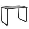 3 Piece Patio Lounge Set with Cushions Anthracite Steel