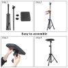 Tattoo Armrest Stand Tripod Foldable Tattoo Arm Leg Rest Stand Adjustable Height and Tilt Black Leather Pad