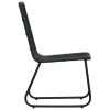 Patio Chairs 2 pcs Poly Rattan Black