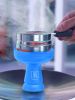 Blue Hookah Bowl Set Silicone Premium Shisha Bowl Phunnel Hookah Bowl with Hookah Tongs and Heat Management Charcoal Holder with Cover Huli