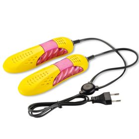 Shoe Dryer Foot Protector Boot Odor Deodorant Dehumidify Device Shoes Drier Heater (Color: Yellow)